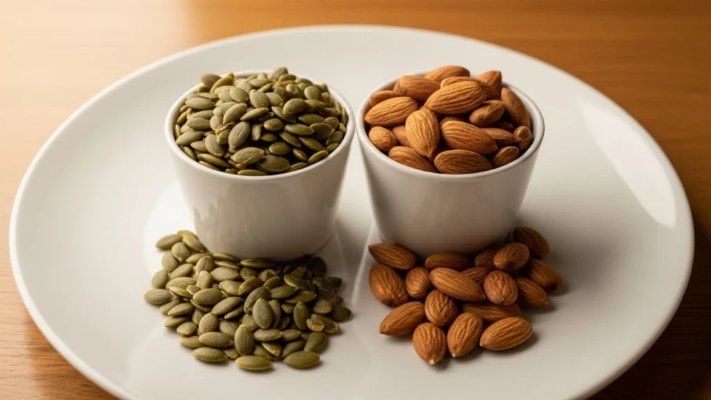 호박씨와 아몬드를 섞은 건강한 레시피
