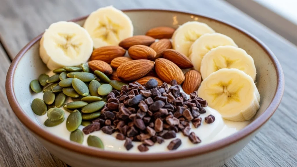 호박씨와 아몬드를 섞은 건강한 레시피