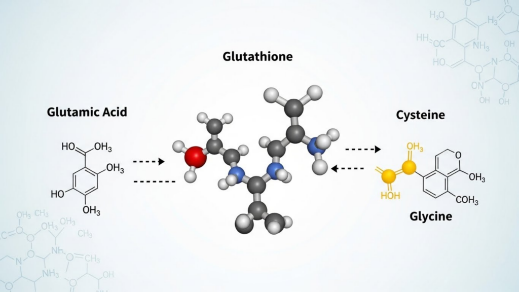 글루타치온 효능과 제형별 차이:글루탐산, 시스테인, 글리신 세 아미노산이 결합