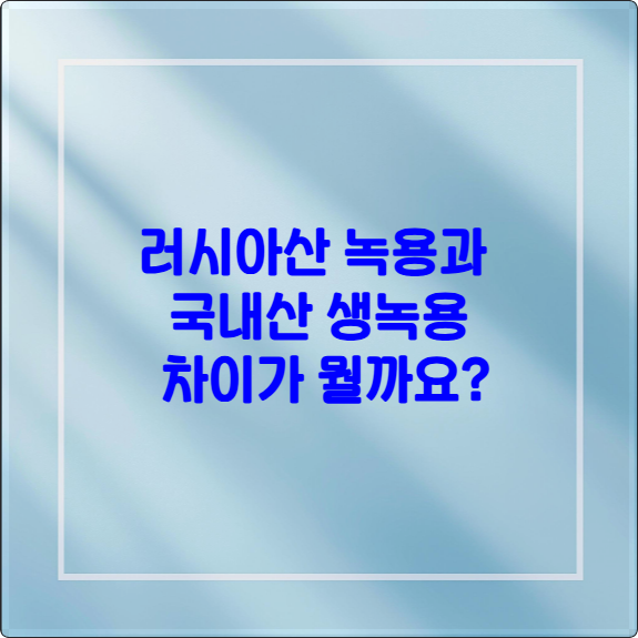 녹용대표