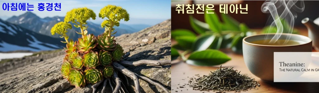 테아닌과 홍경천 복용 시간