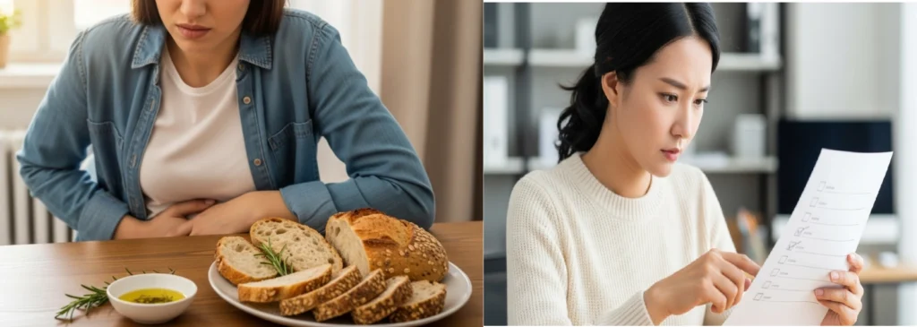 글루텐 불내증 정밀 자가진단, 내 몸의 '밀가루 거부 신호' 확인하기