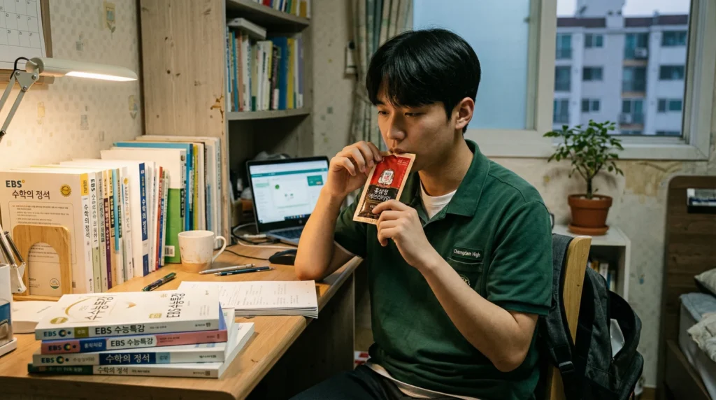 피로회복 수험생 발효홍삼: "카페인 음료 대신 '진짜 활력'을 채워주는 두뇌 에너지의 비밀"